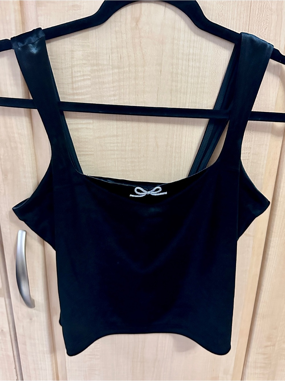 Velvet Black Crop Top